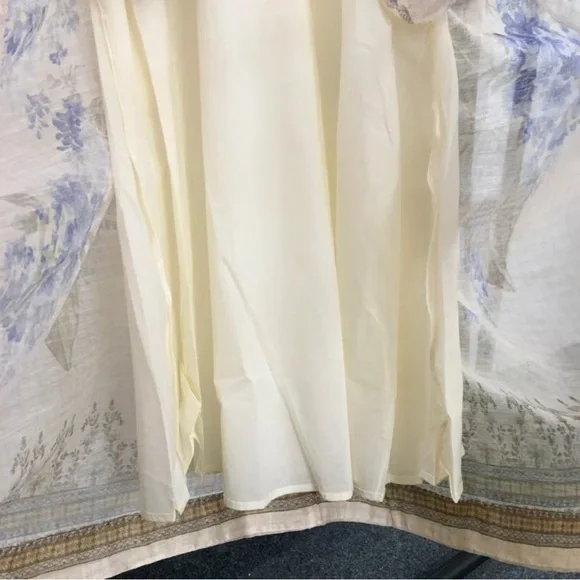 Zimmermann Cream & Blue Floral Corset Midi Dress